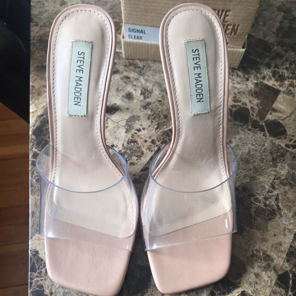 Steve madden clear heels